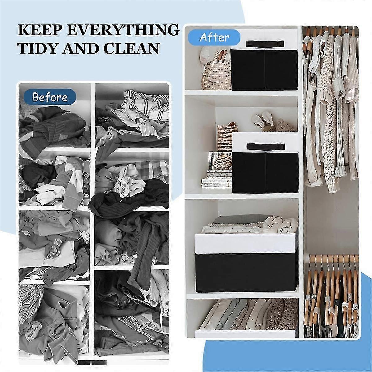 Wardrobe Storage Basket Folding Fabric Bathroom Organizer Handle/Laundry Organizer