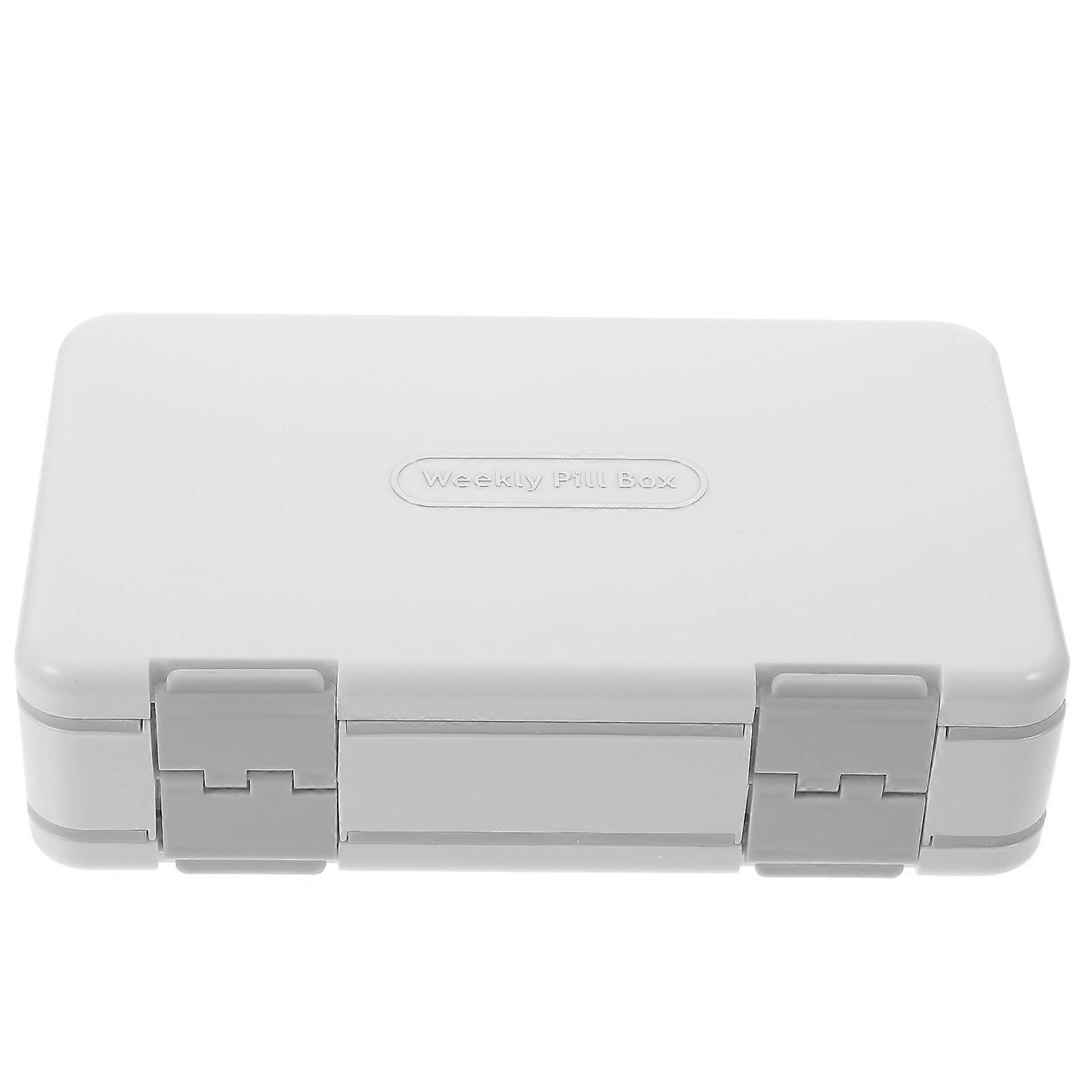 7 Day Tablet Organiser Pill Box for Kitchen Use 2Pcs Travel Storage Case