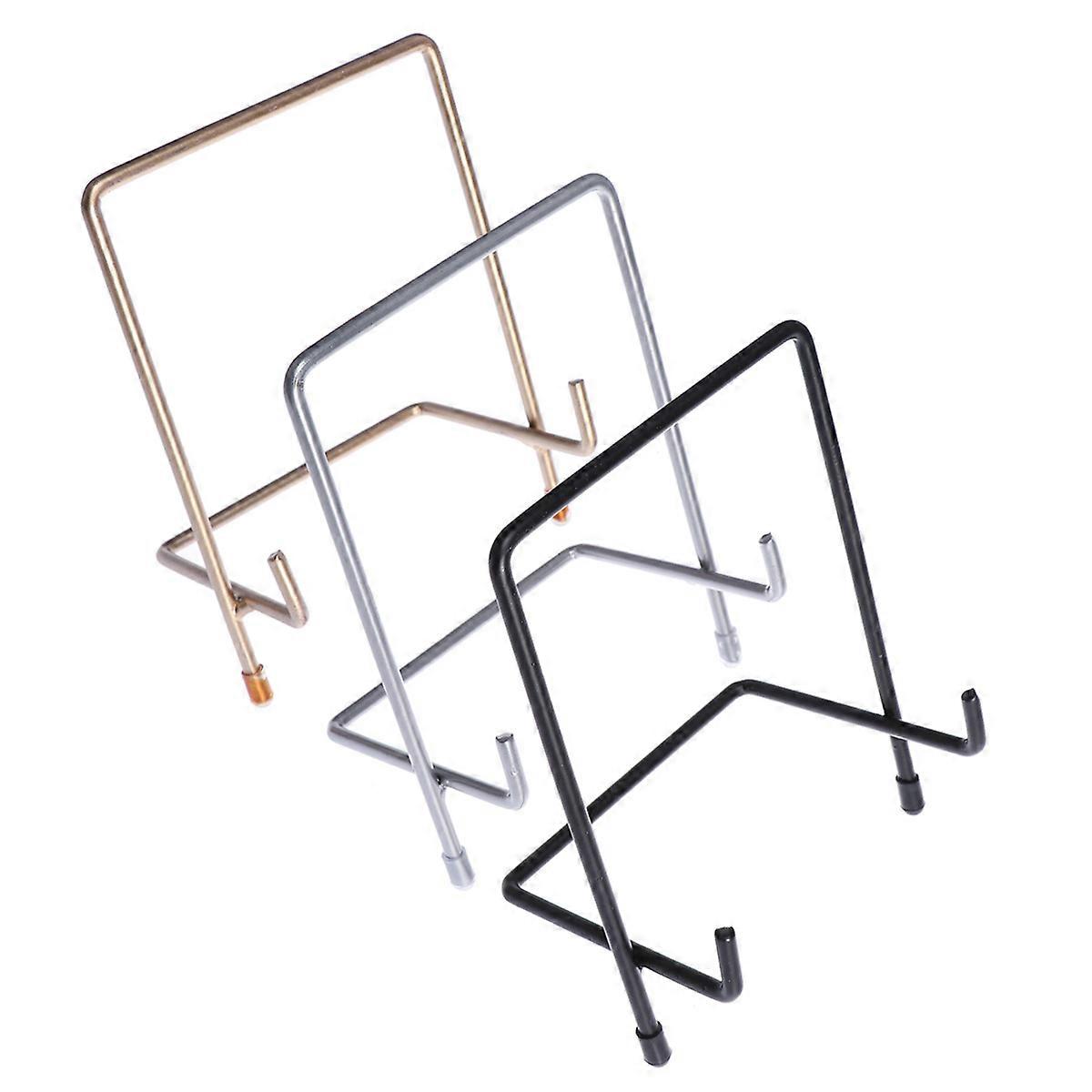 Dish Stand for Display Iron Storage Rack for Desktop Organizer 9Pcs