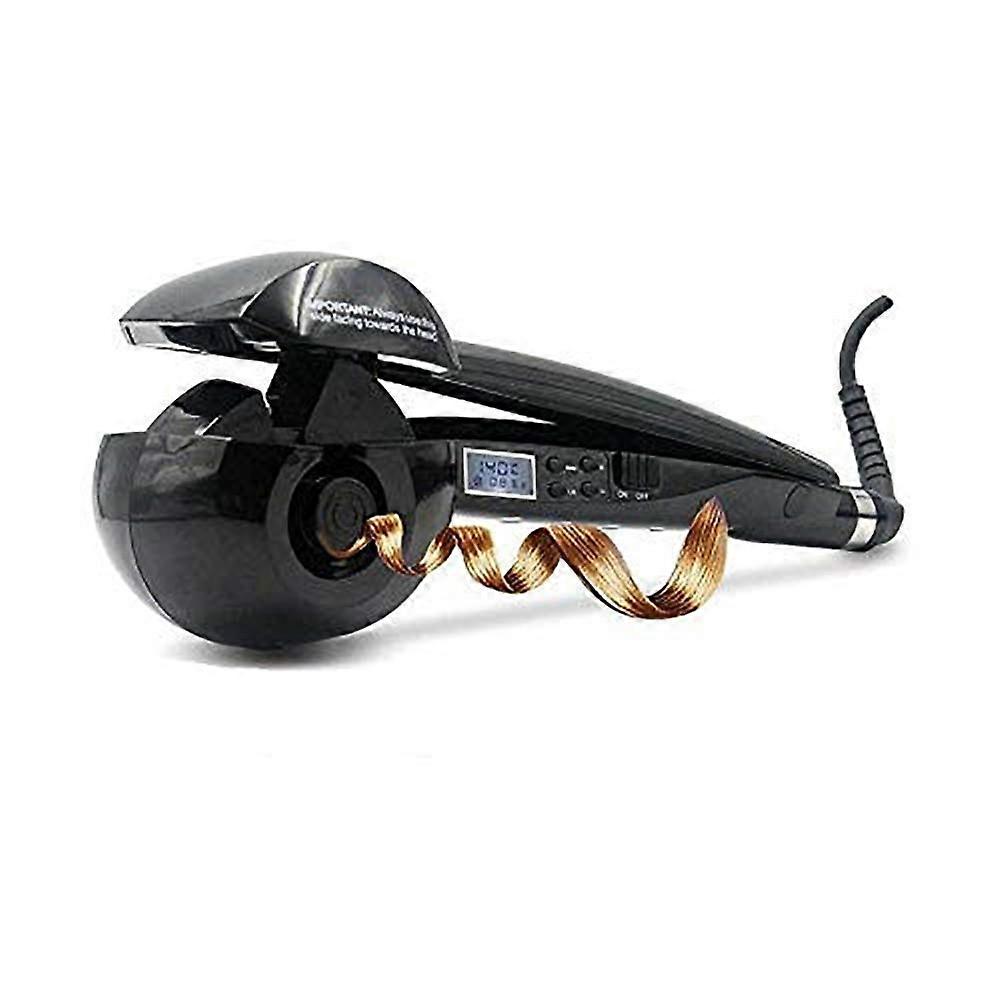 Automatic Hair Curler with Adjustable Temperature, Ceramic Curling Iron with LCD Display, Black US Plug