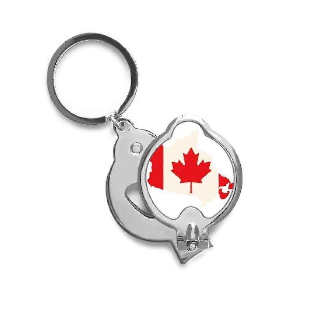 Stainless Steel Nail Clipper with Maple Leaf, Multifunction Keychain and Builtin Bottle Opener