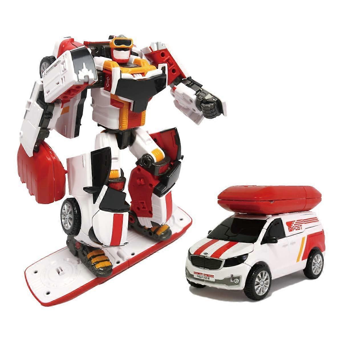 9 Inch Transforming Robot Toy Car with Dual Mode Conversion and Interactive Play Accessories