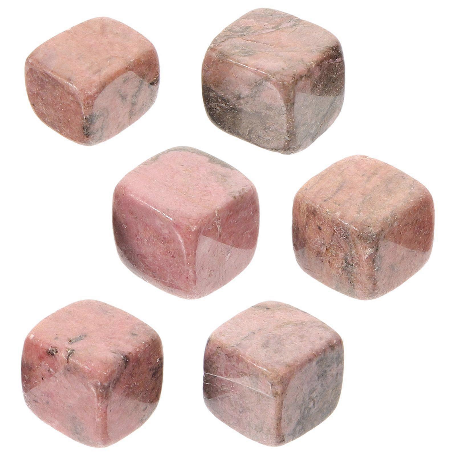 6 pcs Whiskey Stones Ice Cube Wine Ice Cube Whiskey Cube Stone Reusable Ice Cube for Drinks