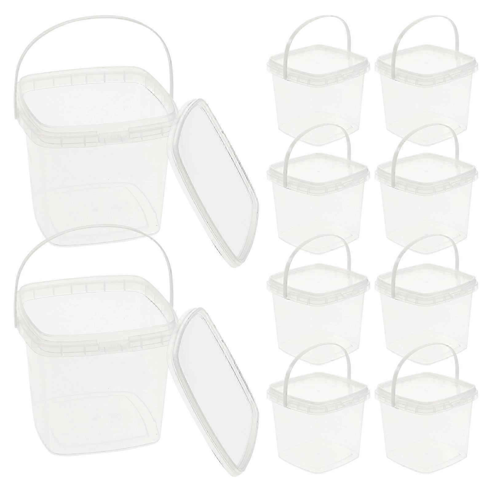 Clear Buckets Small, Functional Containers for Serving Ice Cream and Yogurt