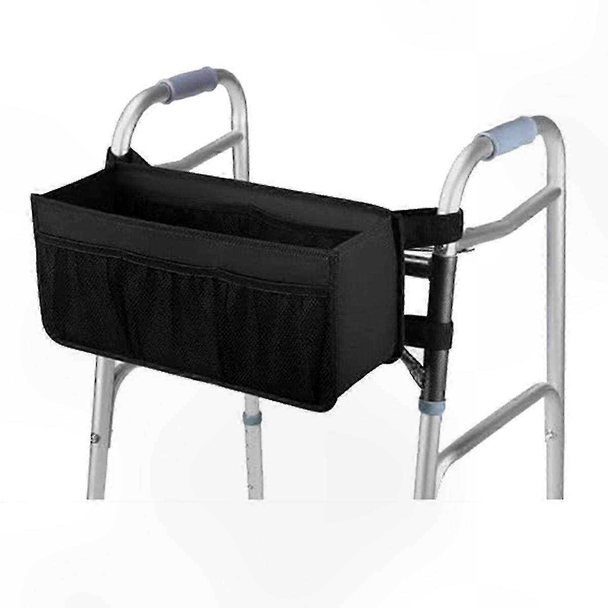 Folding Walker Accessory Set with Basket, Bag, Cup Holder for Mobility Aids