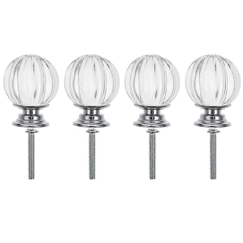 Lamp Finial Decor for Table Lamp 4Pcs Transparent Crystal Holder