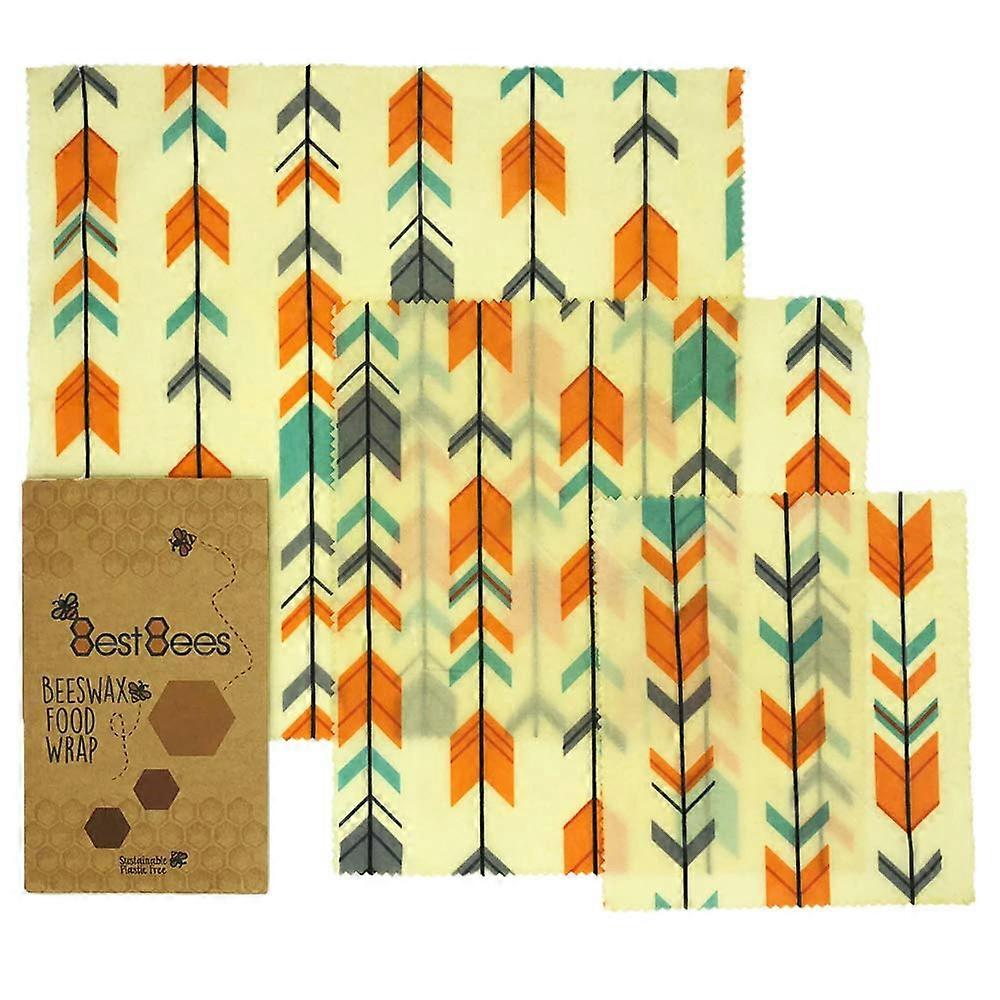 Beeswax Wraps 3 Pack Eco Friendly Plastic Food Storage Reusable Cotton Set Small Medium Large