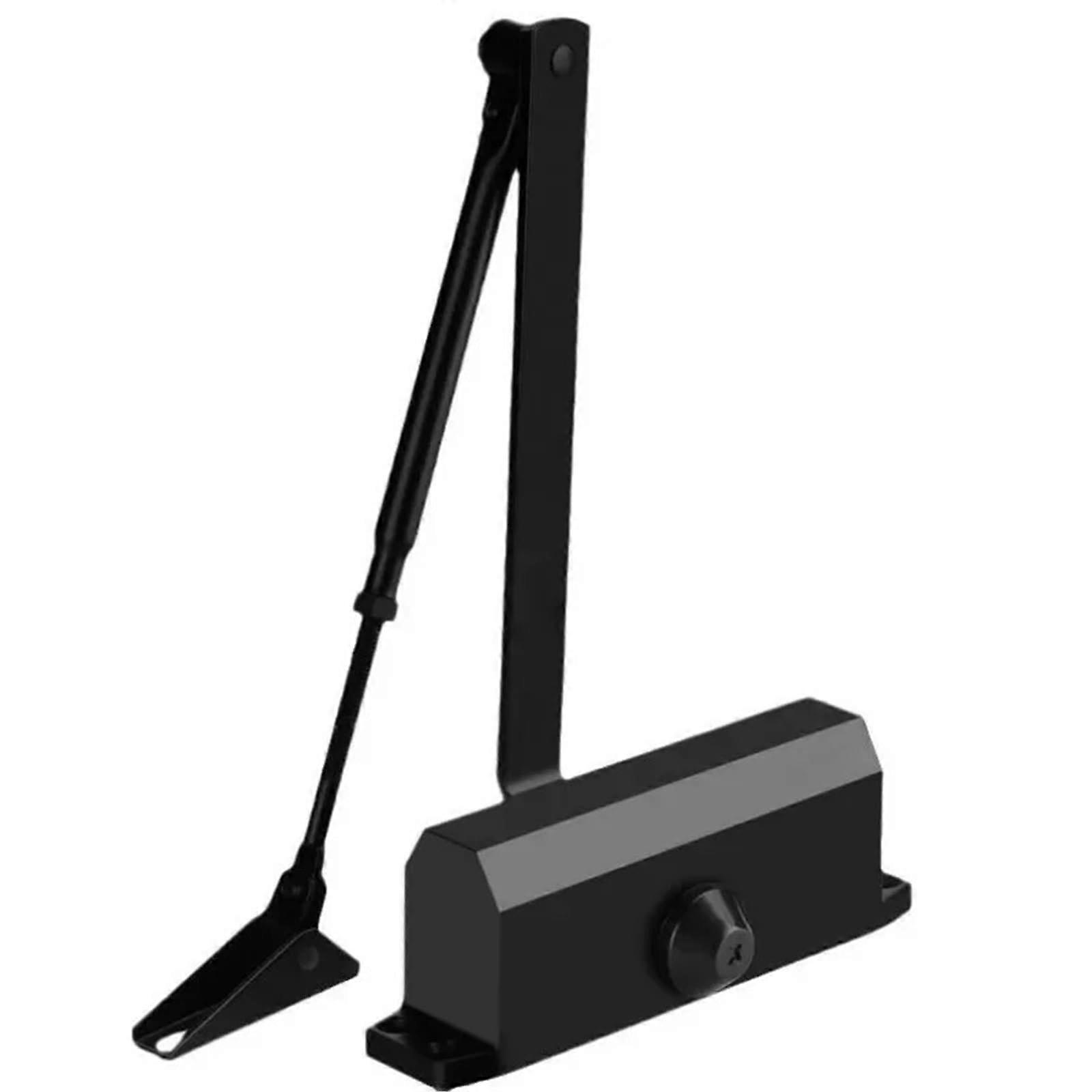Automatic Door Closer Black with Adjustable Closing Speed for Household and Protective Door Frame