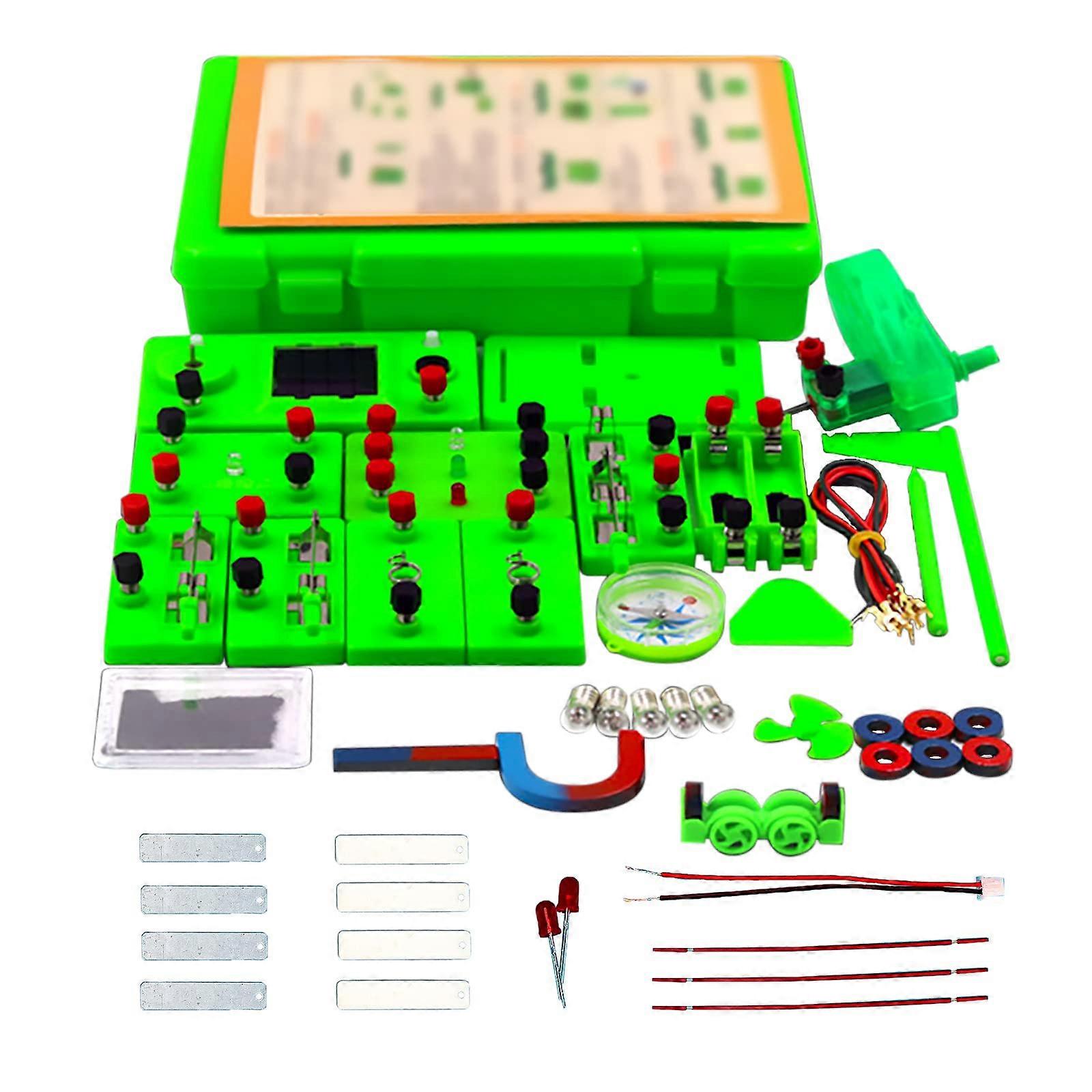 Electric Circuits Kit for Kids STEM Learning Set with Electromagnet Experiments and Reusable Components