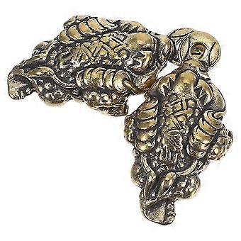 Golden Brass Toad Hanging Ornament for Decor 2Pcs Key Chain