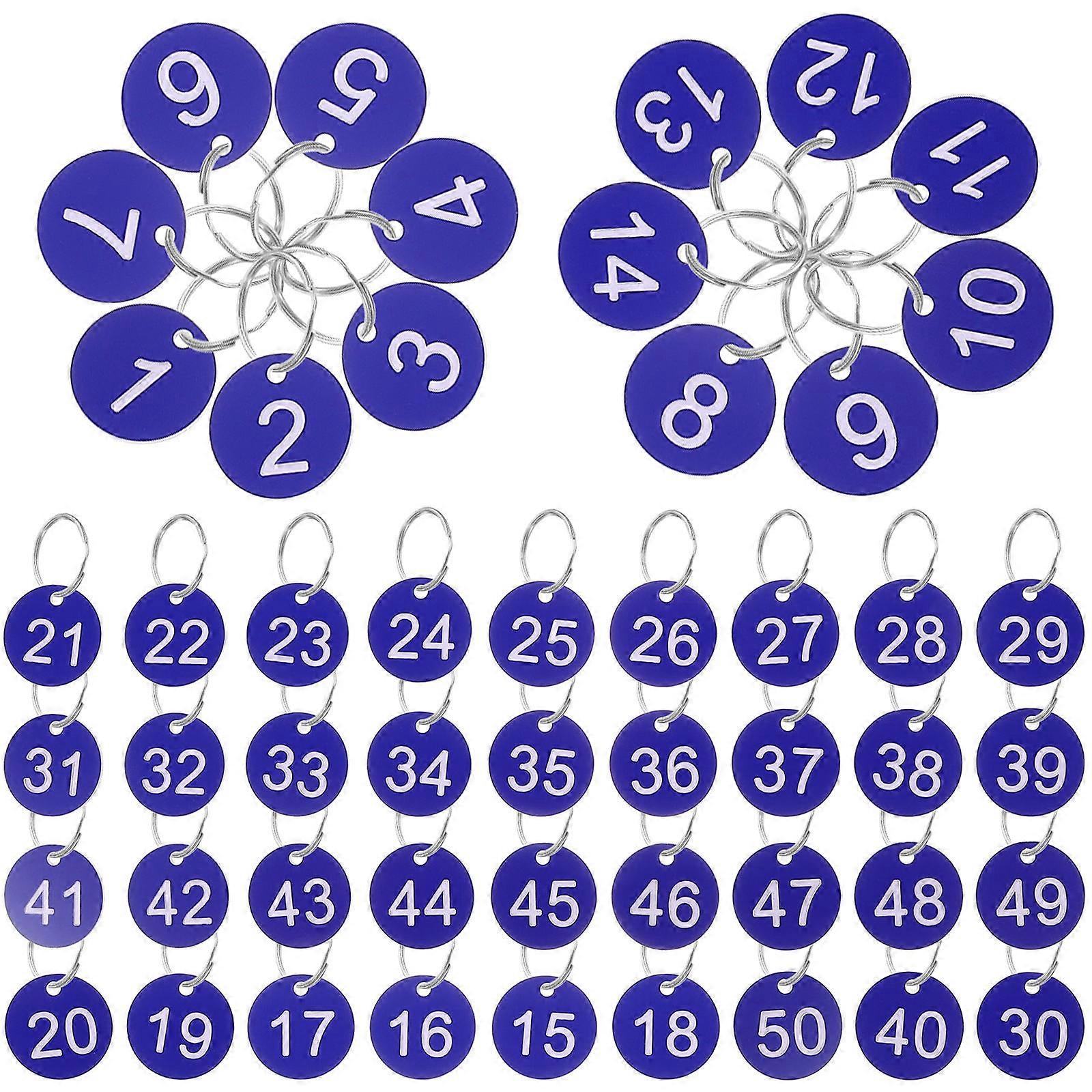 Hanging Number Tags Acrylic Number Tags for Portable Use 100Sets