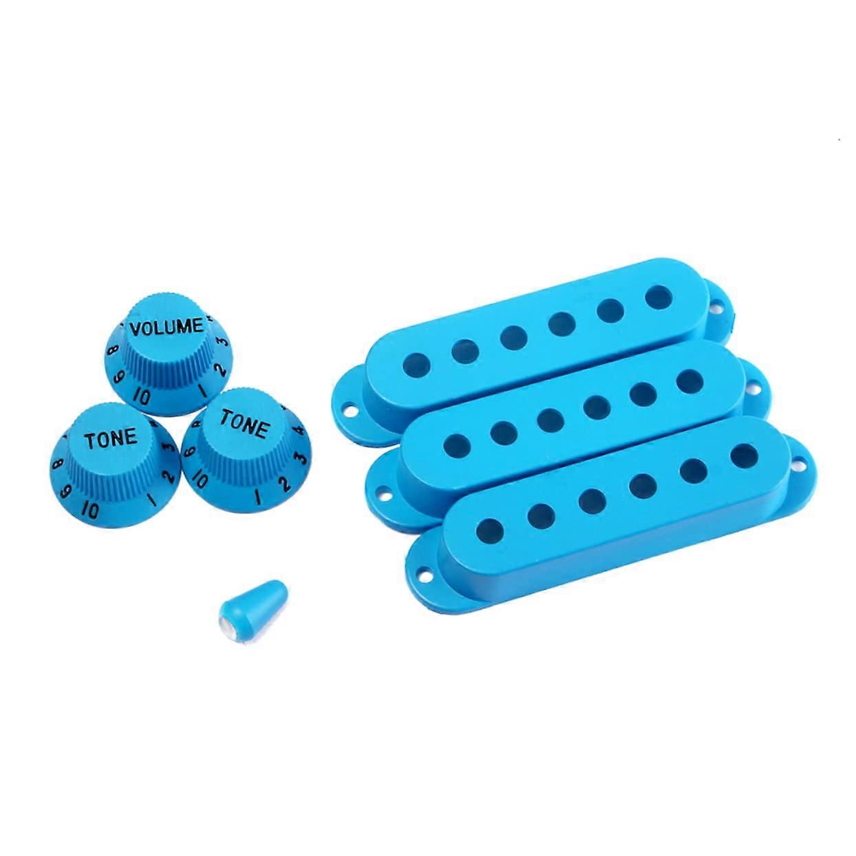 Guitar Pickup Covers and Knobs Set Dark Blue Electric Guitar Accessory Kit with Precise Fit