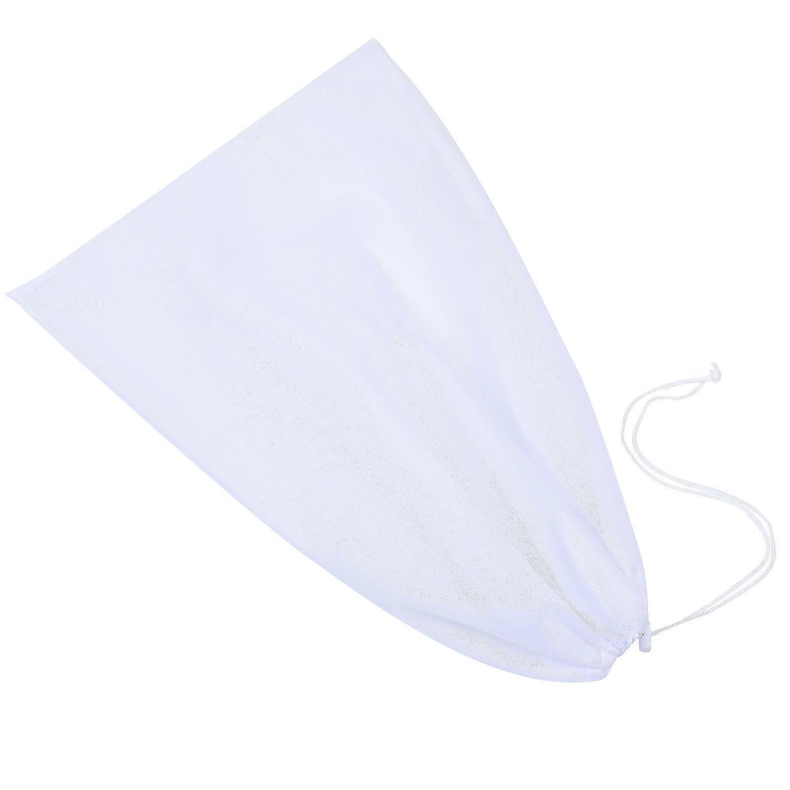 Lightweight Nylon Filter Bags for Pools White Drawstring 2Pcs Set