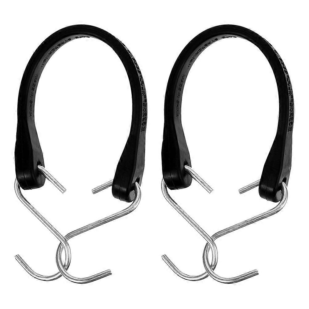 Short Bungee Cords With Hooks 2Pcs 13.4In