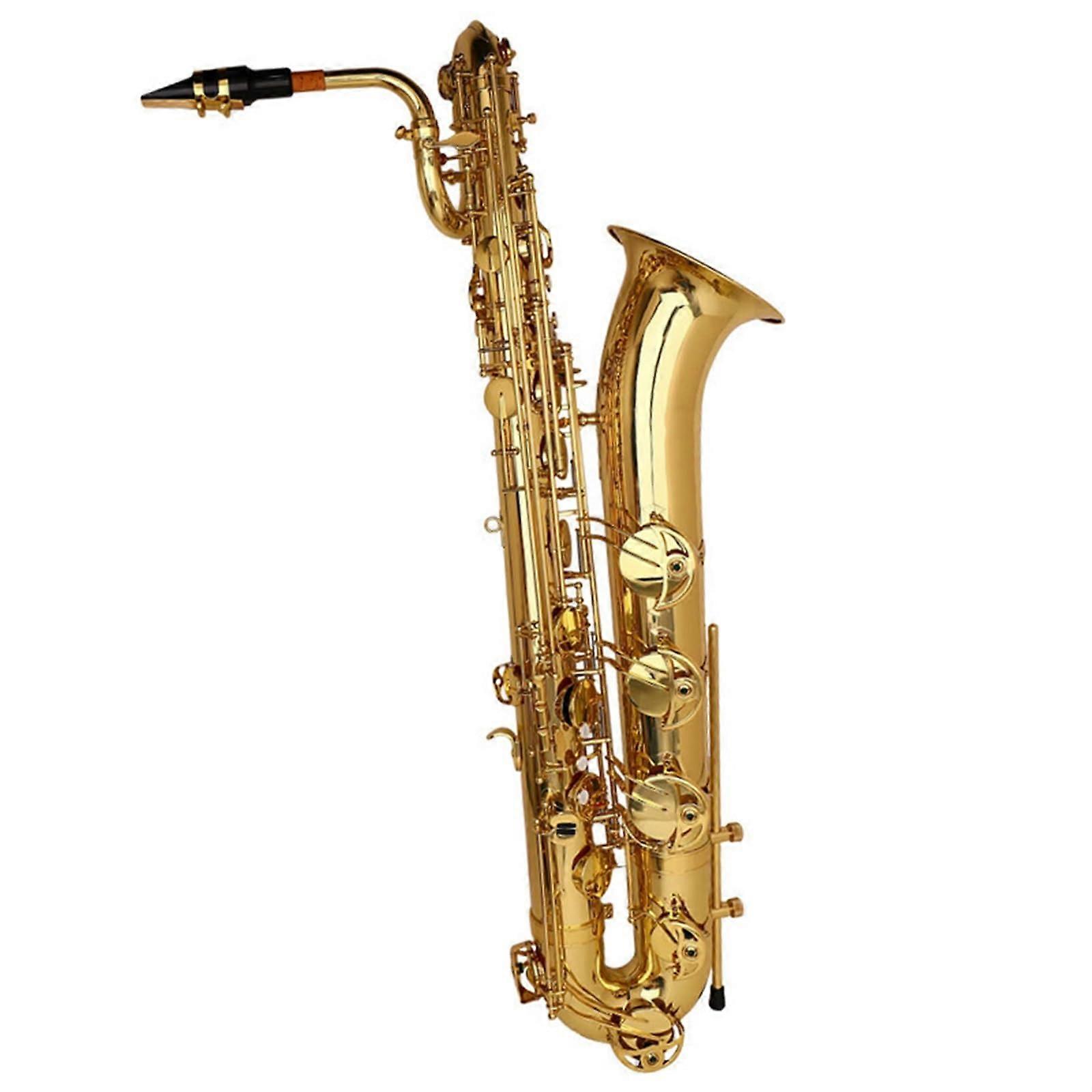 Bass E Flat Saxophone for Beginners with DoubleRib Guard and Clear LowRegister Tone