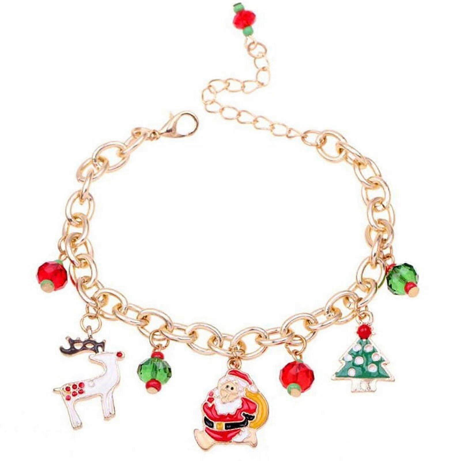 Cuff Bracelets Delicate Creative Santa Clause Chain Bangle for Christmas
