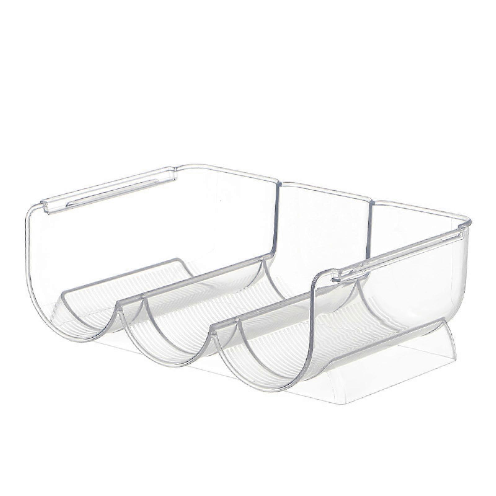 Acrylic Bottle Holder with Clear Display, Stackable Shelf System, ThreeBottle Capacity