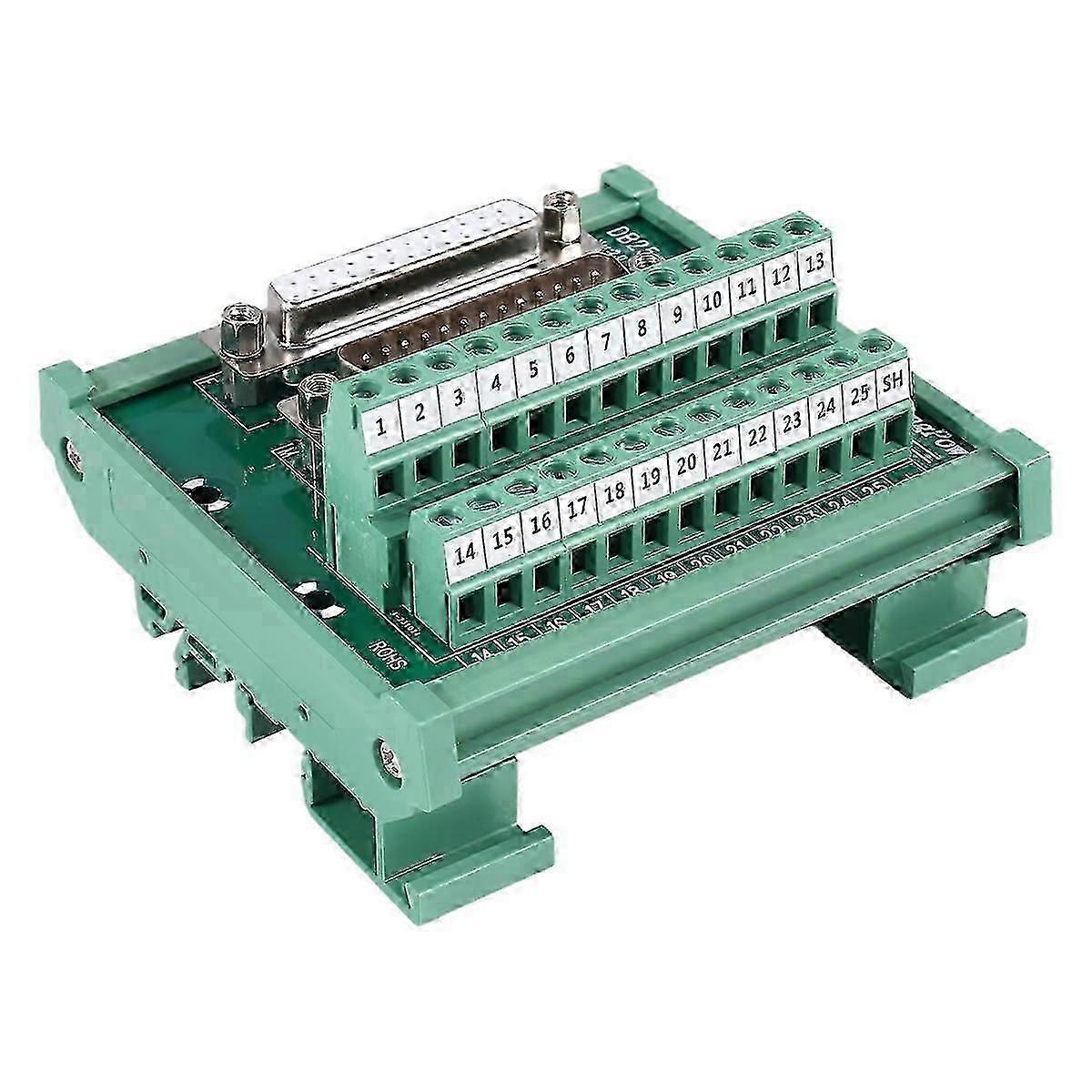 DB25 DIN Rail Interface Module MaleFemale Connector Breakout Board