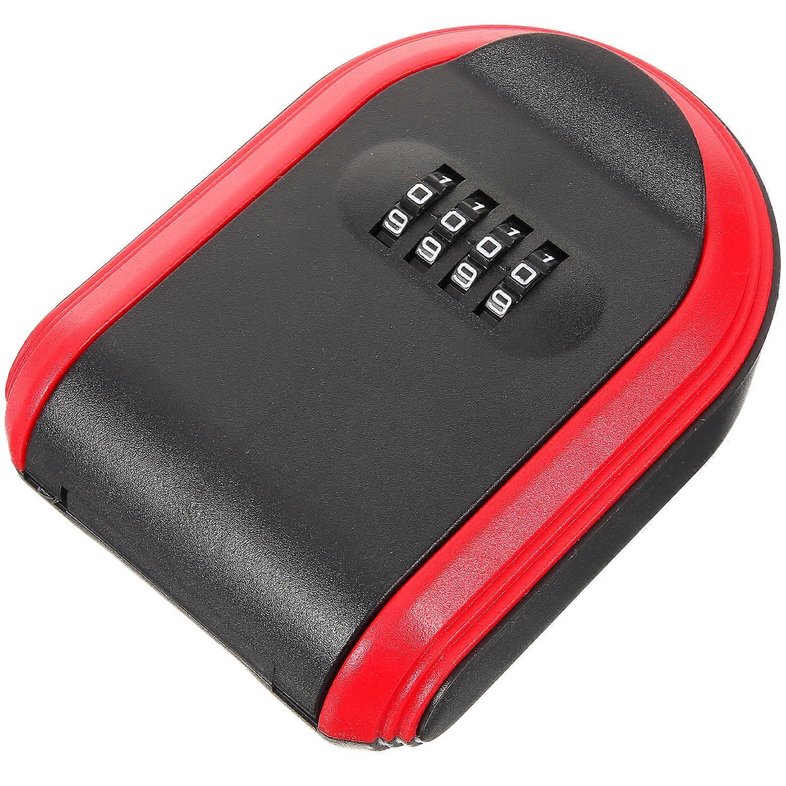 Lock Box with Code for Key Safety 4Pcs Red ABS Plastic Key Storage