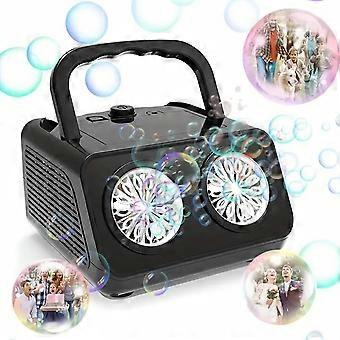 Handheld bellenblaasmachine met meerdere gaten en LED-verlichting, automatische bellenblaasmachine voor kinderen, produceert meer dan 20.000 bellen per minuut, ideaal voor bruiloften en feestjes.