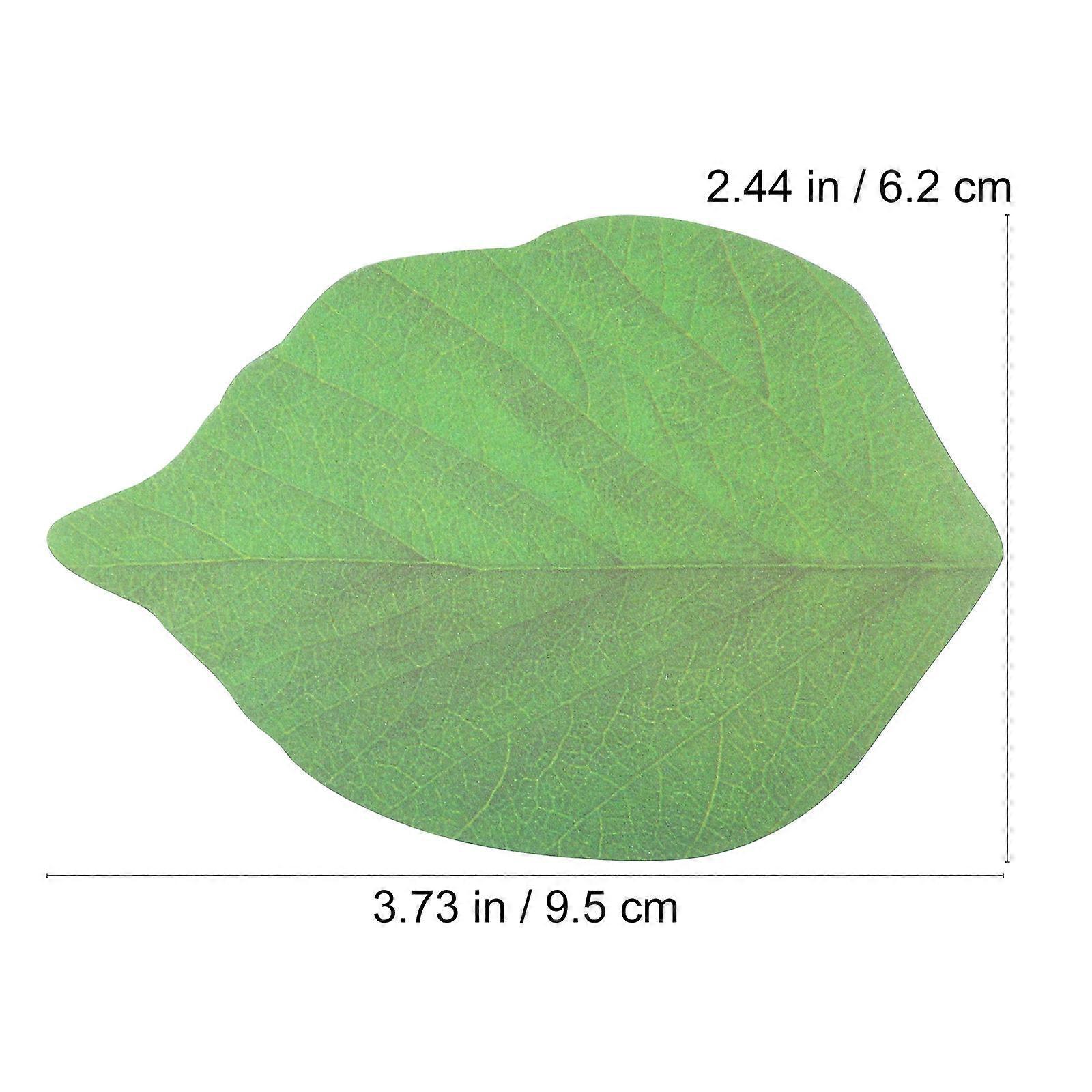 Simulation Leaf Shaped Memo Notes for Writing Use with 10Pcs Green