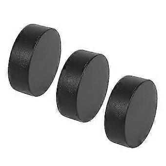 Hockey accessoire ijspuck training competitie officiële hockeypucks zwart 7,50 x 7,50 x 2,50 cm 3 stuks