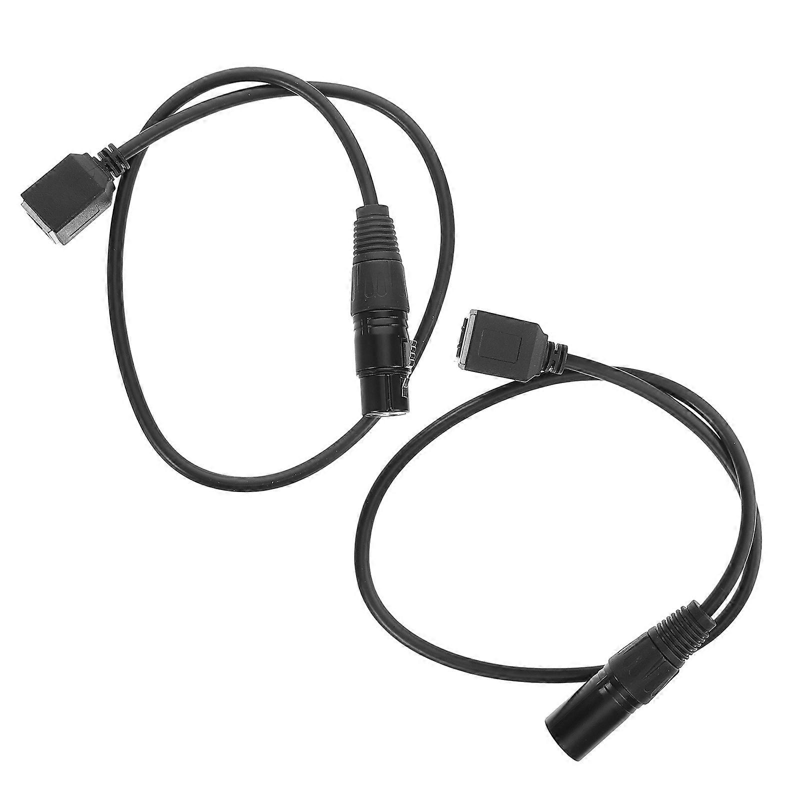 Stage Lighting Adapter Cable for Connection 2Pcs Black Dj Lighting Cable