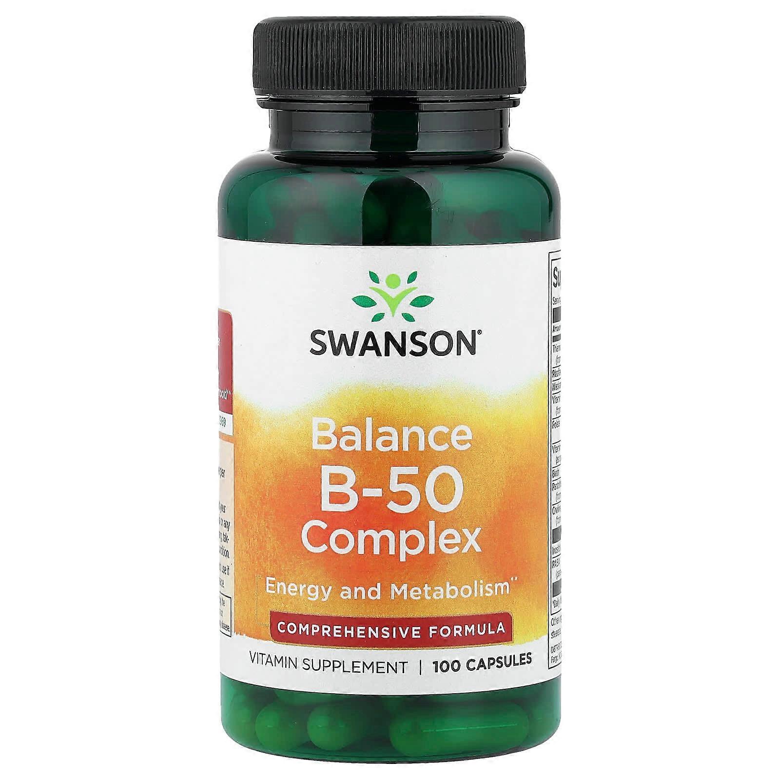 Swanson, Balance B-50 Complex, 100 Capsules