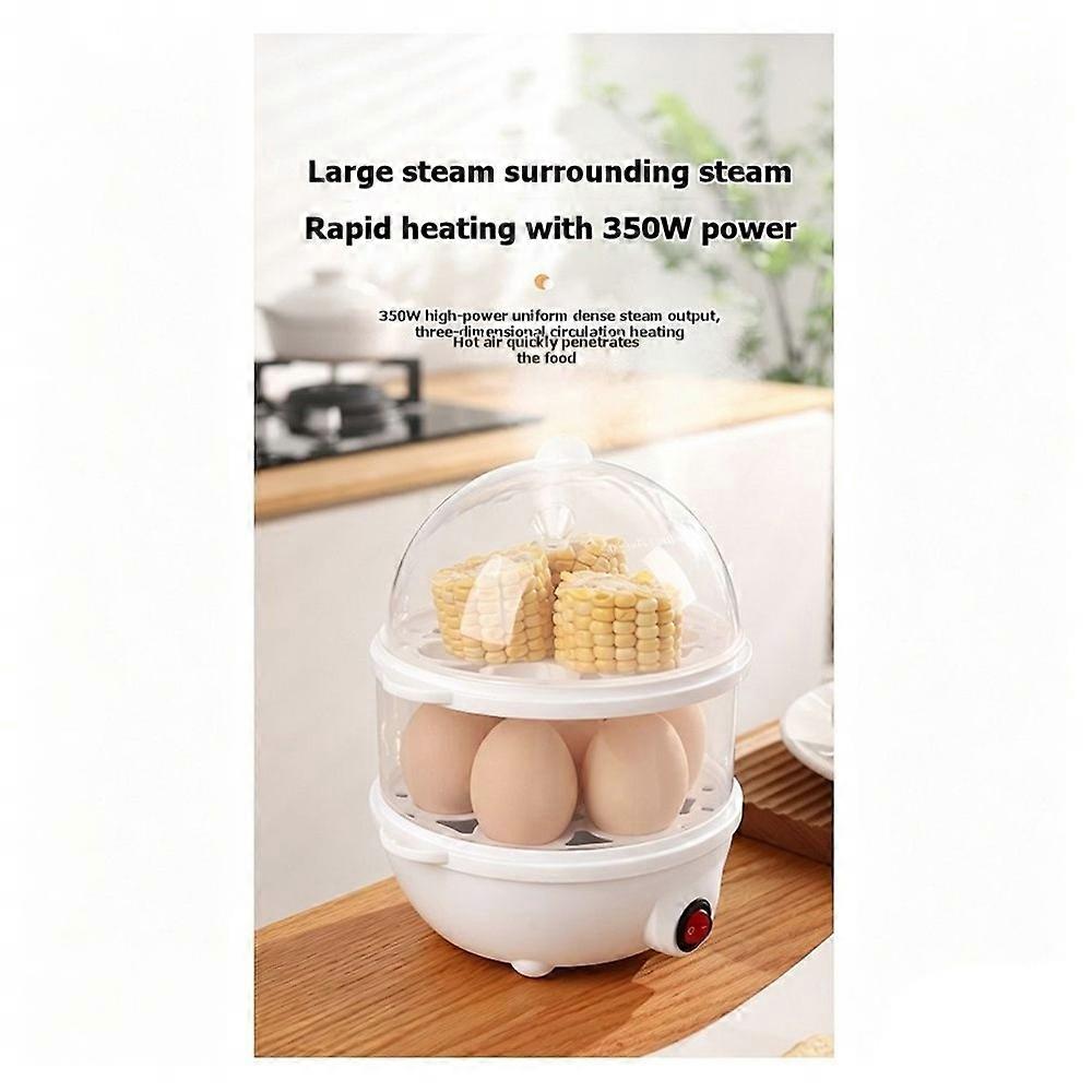 Automatic Double Electric Egg Streamer Custom Auto-Power Off Mini Kitchen Breakfast Machine US Plug