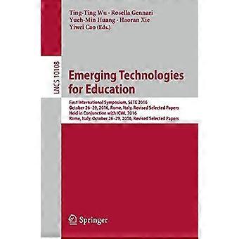 Emerging Technologies For Education First International Symposium Sete 2016 - Springer Nature B.V - Paperback - en Book