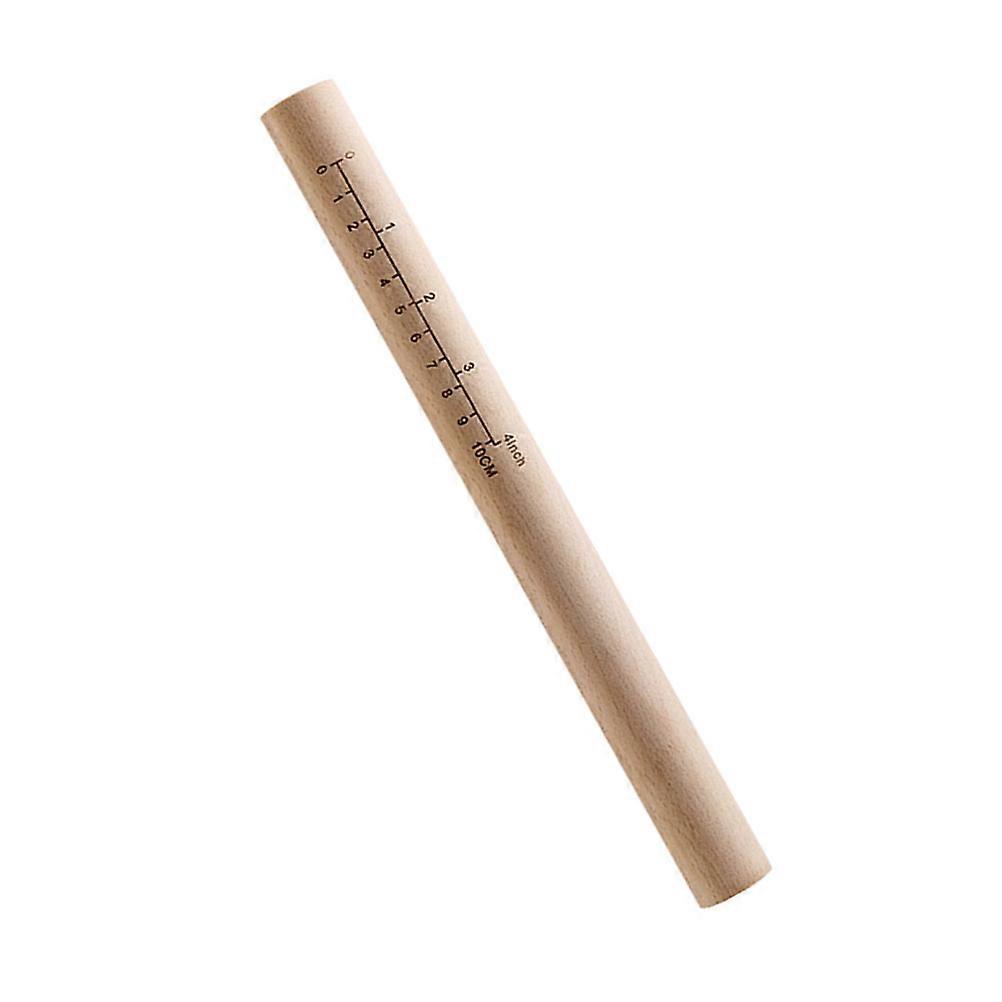 Beech Dough Roller Pin for Non-Stick Rolling with Scale