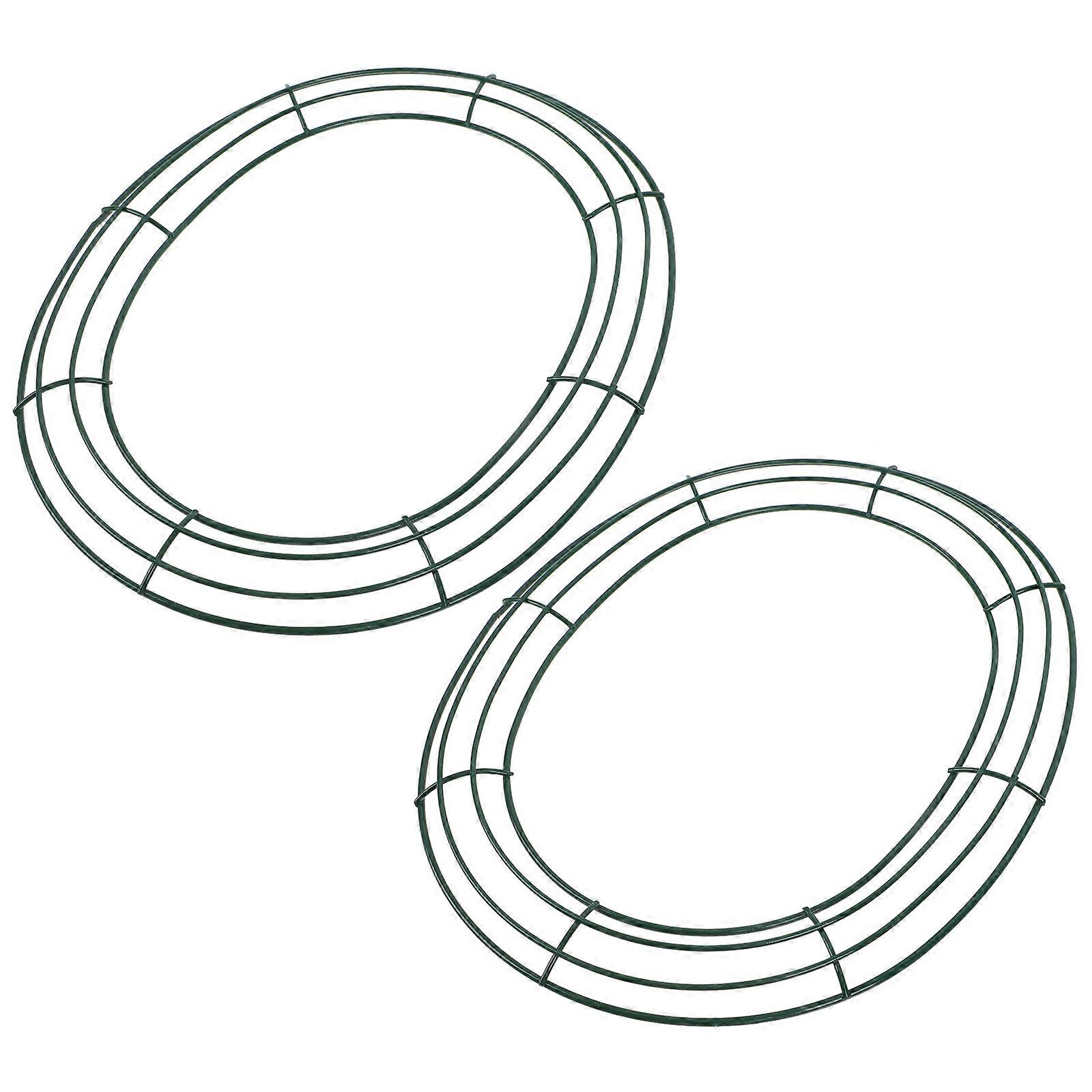 2Pcs Egg Shaped Wreath Frames Easter Wreath Making Rack DIY Craft Supplies