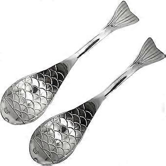 2st 6.3 tum fisksked 18/10 (304) rostfritt stål bestick för soppa gröt efterrätt spannmål ris (silver)