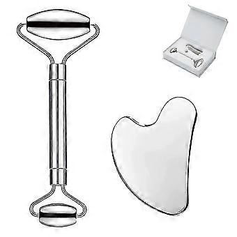 Gua Sha Edelstahl, Guasha Gesicht Roller Gesicht Roller Massage Roller Gesicht, Gua Sha Stein