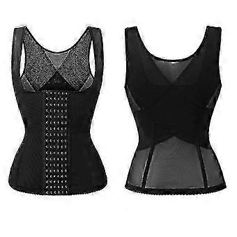 Plus Size S-6xl Super Firm Waist Trainer Vest Waist Control Corset Steel Boned Cincher Slimming Fajas Gorset Push Up Vest