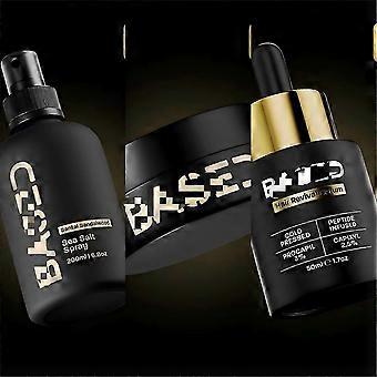 3-delige haarstylingset - zeezoutspray, serum en zwarte klei | Geeft volume en een natuurlijke finish