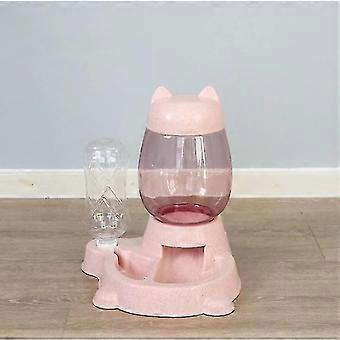 2 i 1 tyngdekraftsfoderskåle og foderdispenser til kat og hund, 528 ml vandflaske, 2,2 l foderautomat, automatisk foderautomat til kæledyr
