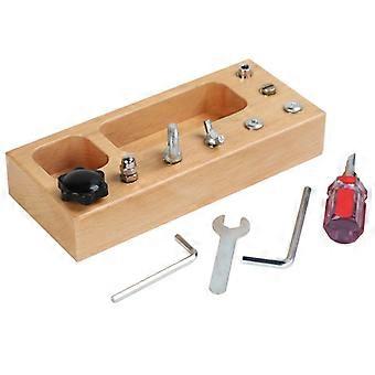 Montessori Screwdriver Toy for Kids - Wooden Learning Tool