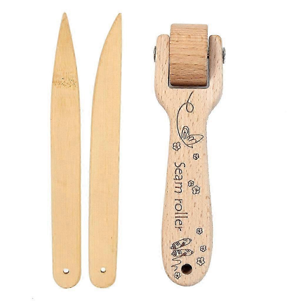 Wallpaper Roller with Bone Folder Seam Roller Press Roller for Quilting Sewing