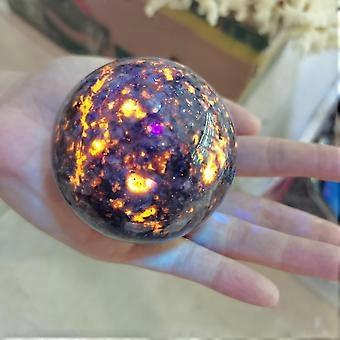 Unique American Yooperlites Sphere - Fluorescent Energy Ball for Collectors & Home Decor - One-of-a-Kind Specimen