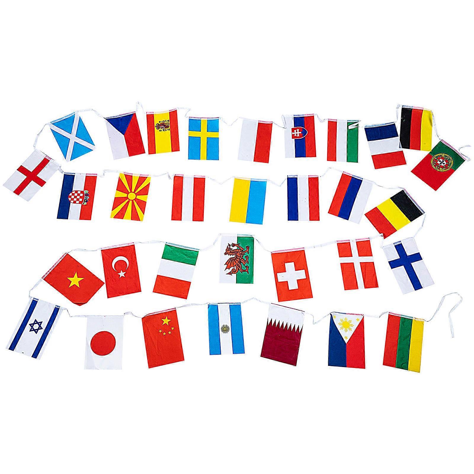 32-countries String Flags Party Decoration Pull Flags Decorative Countries String Banner
