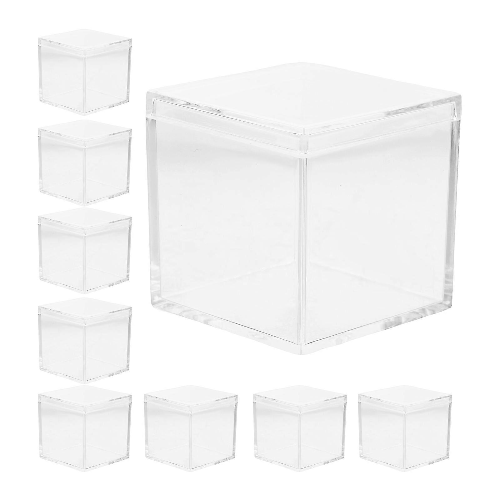 9pcs Mini Square Candy Box Sample Box Multifunctional Storage Box Candy Holder