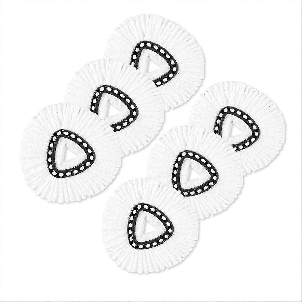 6PCS Mop Heads Replacements, Replacement Head Deep Cleaning Machine Washable and Easy-to-Replace compatible with