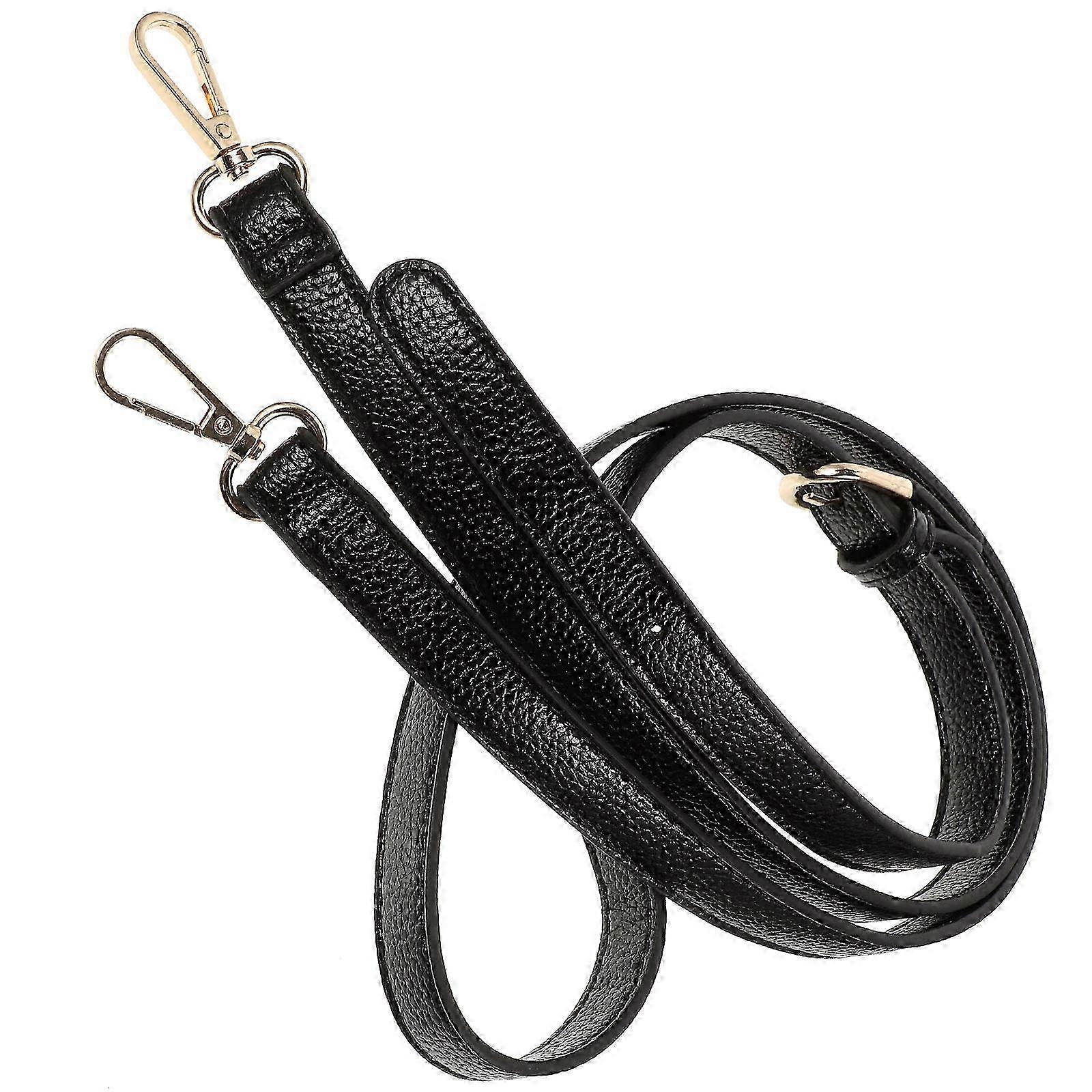 Adjustable Leather Strap Double Clasp Single Shoulder Bag Belt Replacement Strap