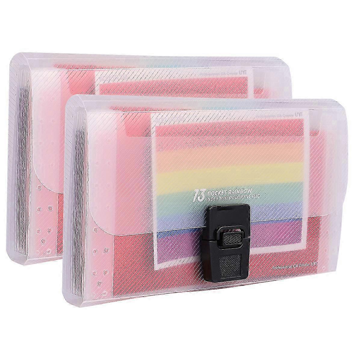 Multilayer Folder Document Organizer compatible with Storage Use 2Pcs Portable Folder