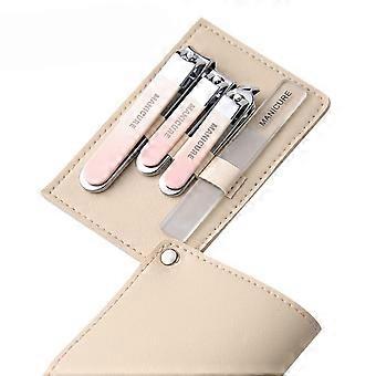 7 in 1 Stainless Steel Nail Clippers Set with UV Disinfection for Men and Women Travel Grooming