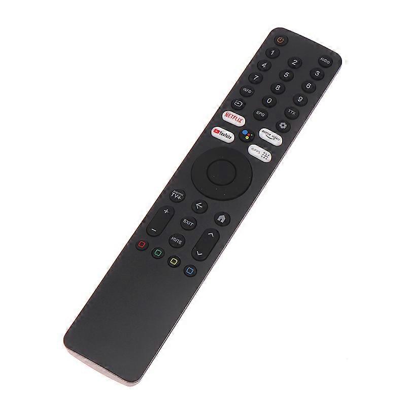Controle remoto inteligente com comando de voz, compatível com TVs Android Ultra HD.