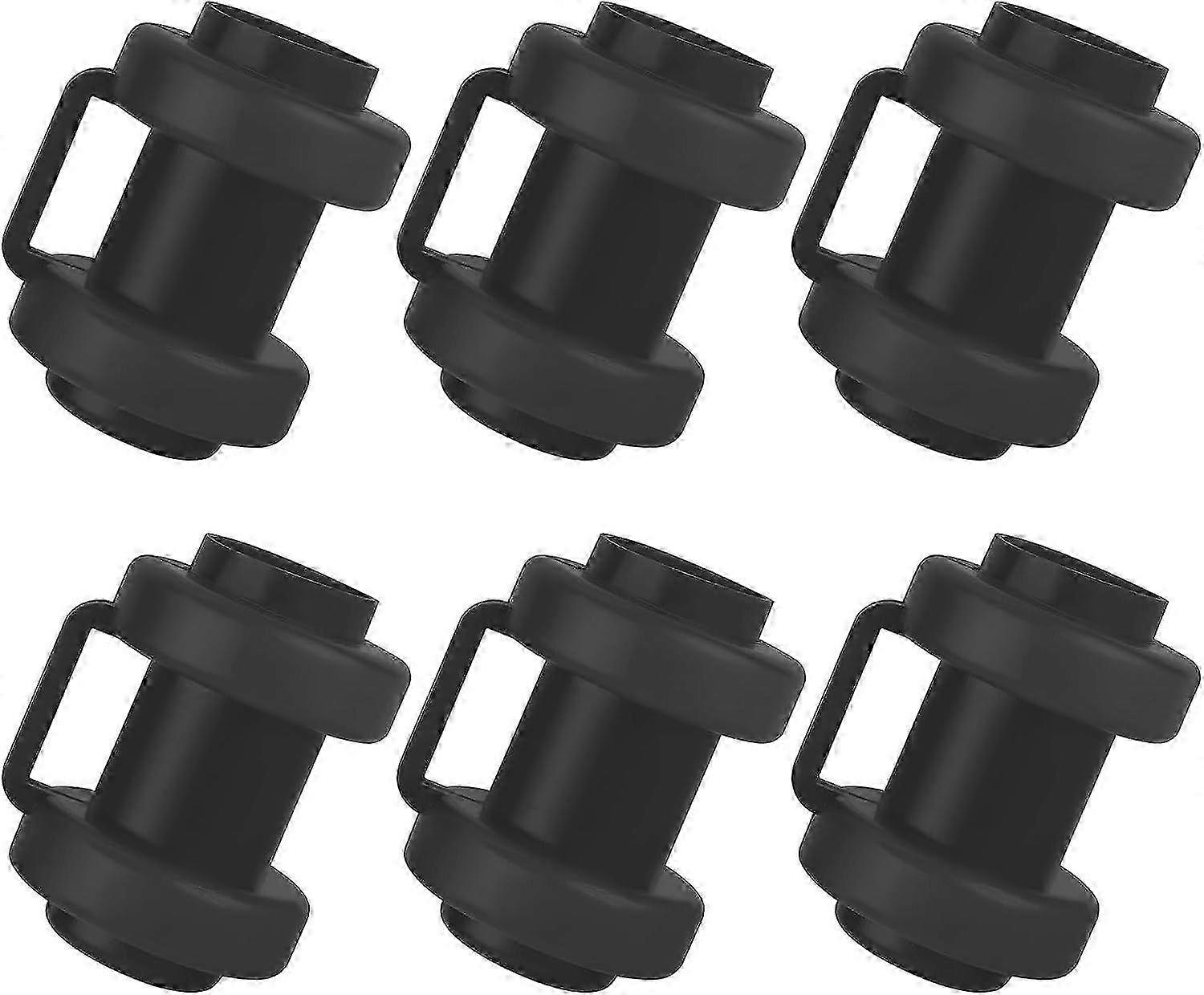 6pcs Trampoline Post Caps, Plastic Trampoline Post Cap (Black)