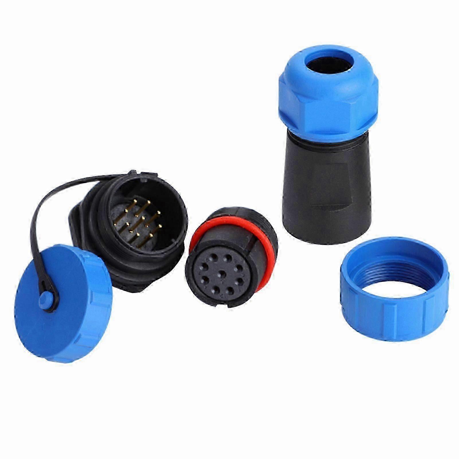 IP68 SP21 7Pin Waterproof Plastic Aviation Plug Socket Connector (9Pin)
