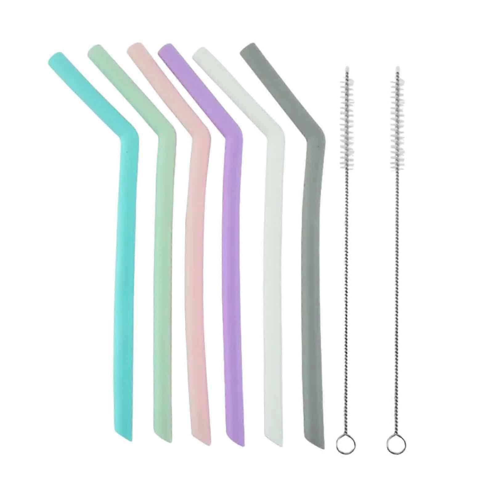 Eco-Friendly Bendable Silicone Straws Reusable for Thick Drinks